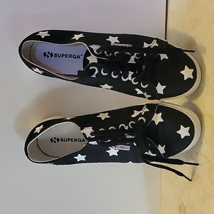 Superga Star Sneakers Canvas Blk/Wht